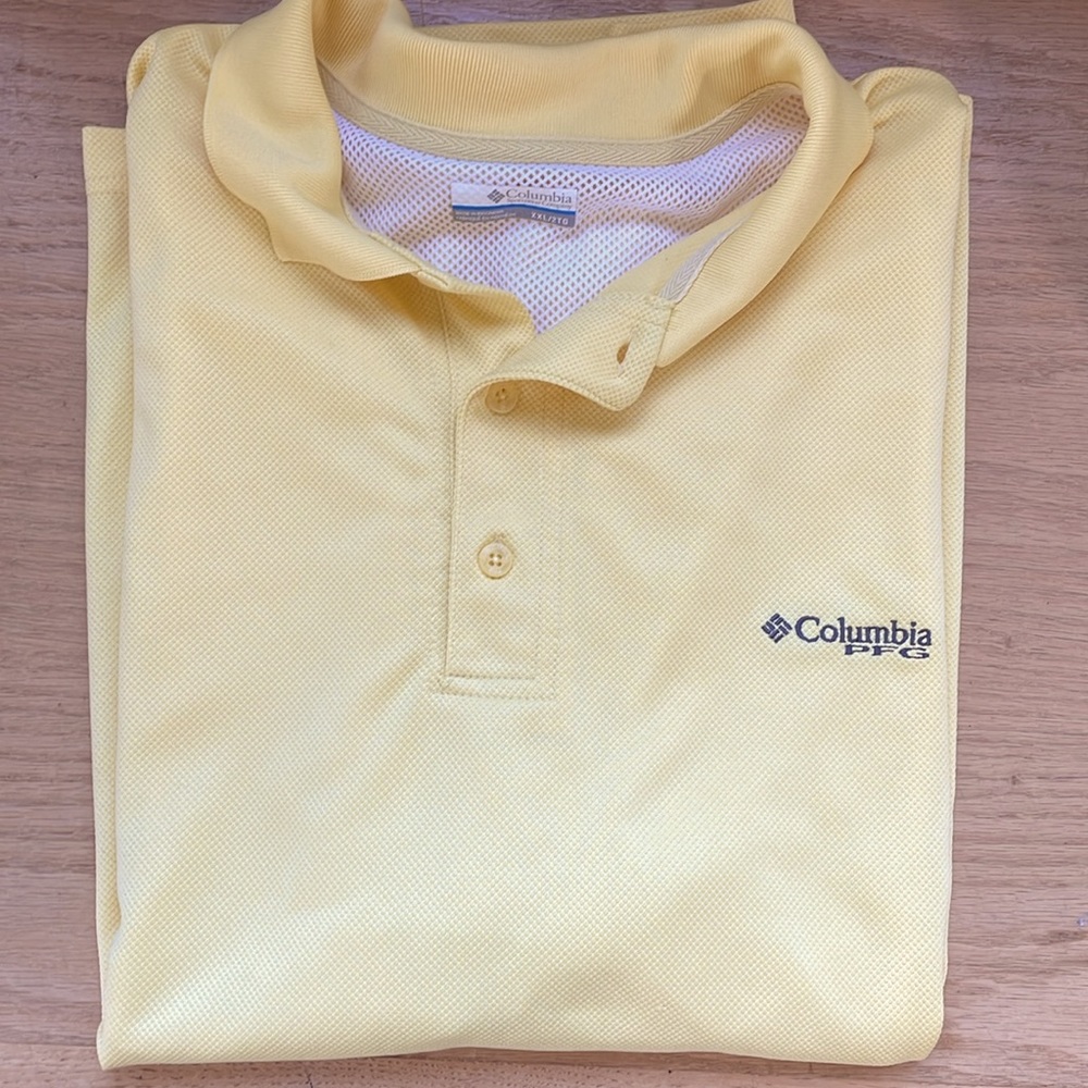 Columbia Yellow Polo Shirt